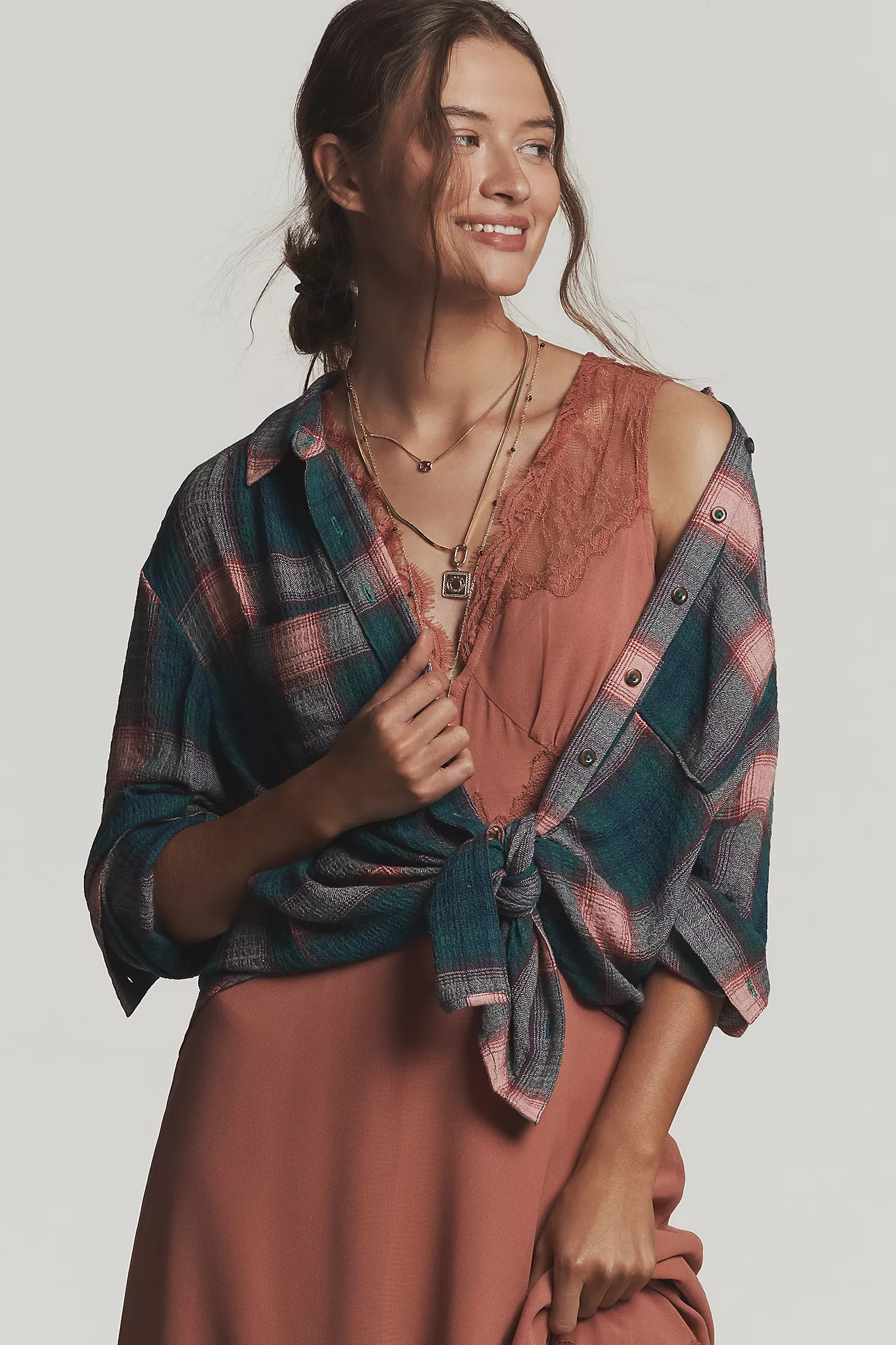 The Hadley Relaxed Plaid Buttondown Shirt by Pilcro​ | Anthropologie (US)