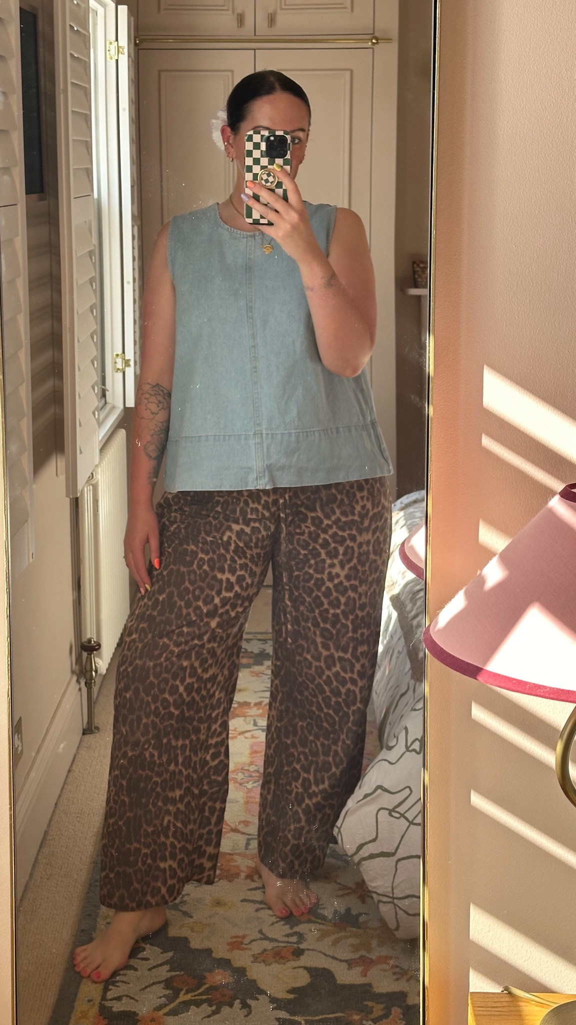 Friday WFH - my favourite denim swing top  & leopard 

#LTKuk #LTKmidsize