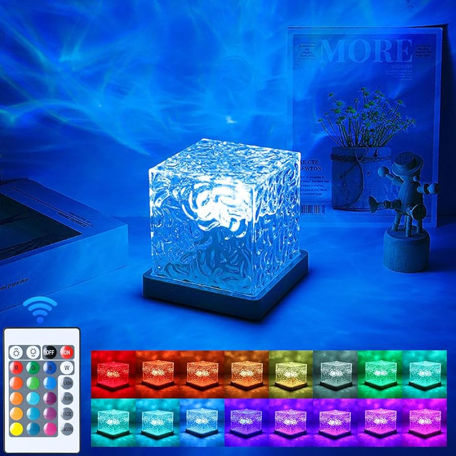 Aurora Glow Lamp,Wired Ocean Lamp Northern Lights Aura Lamp Ocean Wave Projector with 16 Colors a... | Amazon (US)