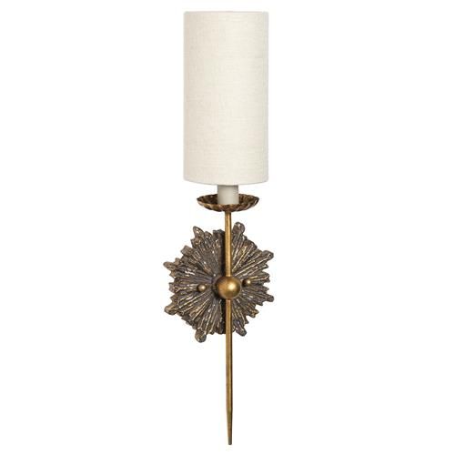 Regina Andrew Louis French Gold Wood Brass Accent 1 Shade Flush Mount Sconce | Kathy Kuo Home