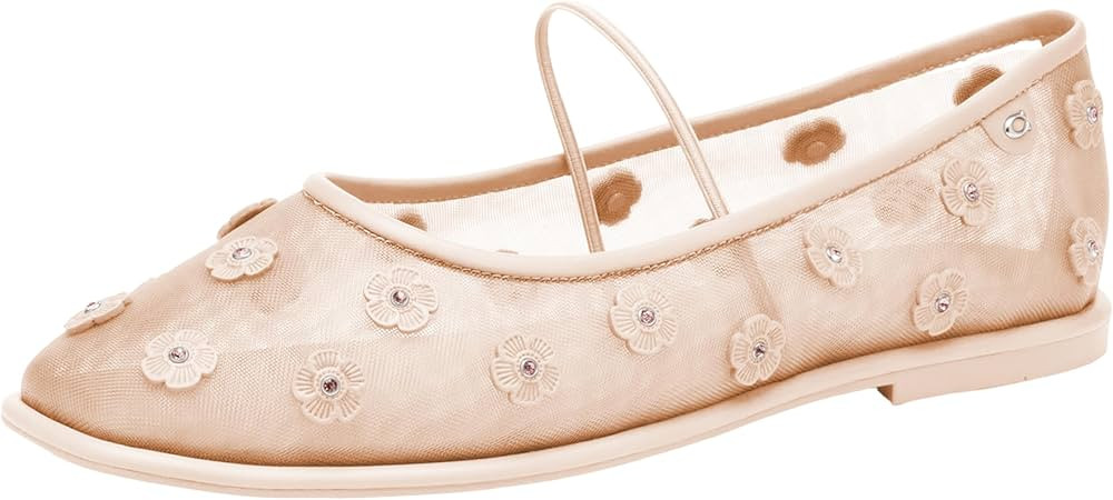 COACH Womens Emilia Mary Jane with Tea Rose Blush 8 Medium | Amazon (US)