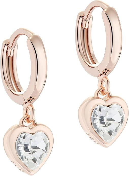 Ted Baker London Hanniy Crystal Heart Huggie Hoop Earrings for Women | Amazon (US)