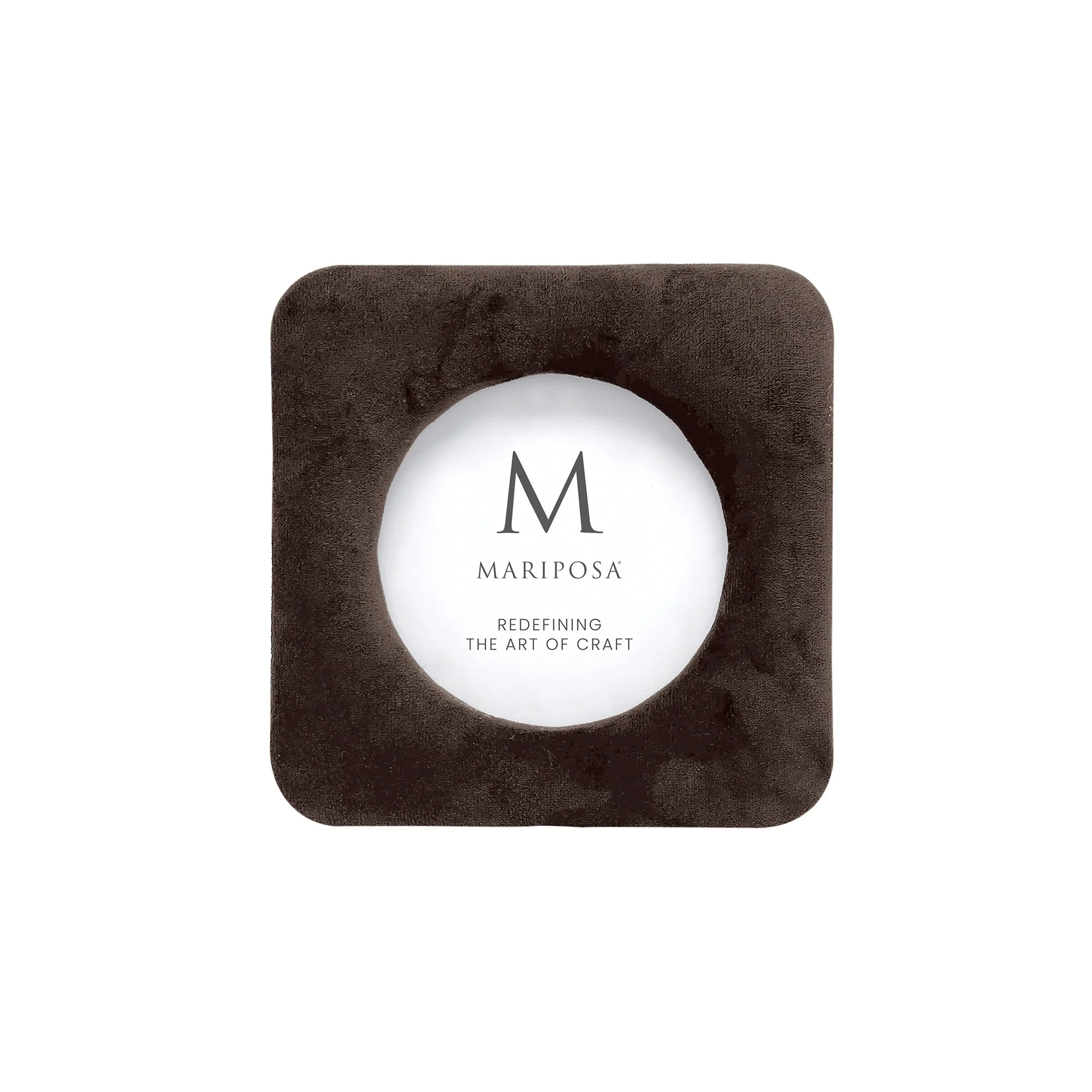 Lola Chocolate Velvet Round 4x4 Frame | Mariposa