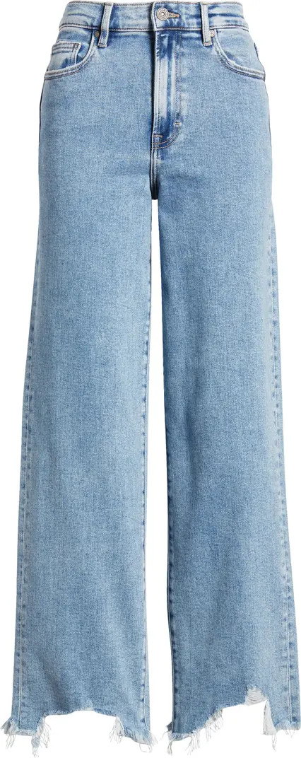 HIDDEN JEANS Frayed Hem Wide Leg Jeans | Nordstrom | Nordstrom