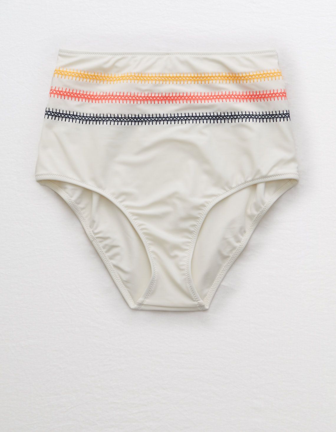 Aerie Embroidered High Waisted Bikini Bottom | American Eagle Outfitters (US & CA)