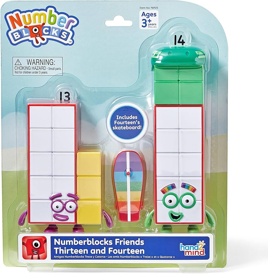 hand2mind Numberblocks Friends Thirteen and Fourteen Figures, Numbers for Toddlers, Math Toys for... | Amazon (US)