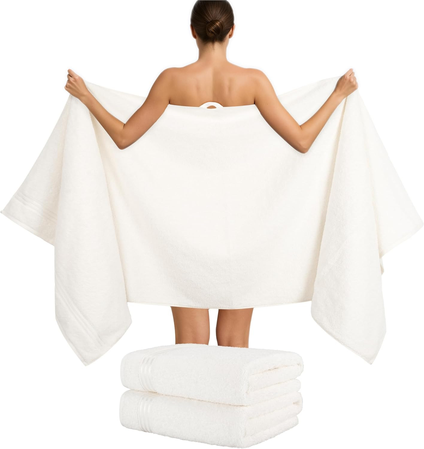 2er Set Extra Große Badetücher – 80x200 cm Saunatücher, 500 GSM, 100% Baumwolle – Weich & ... | Amazon (DE)