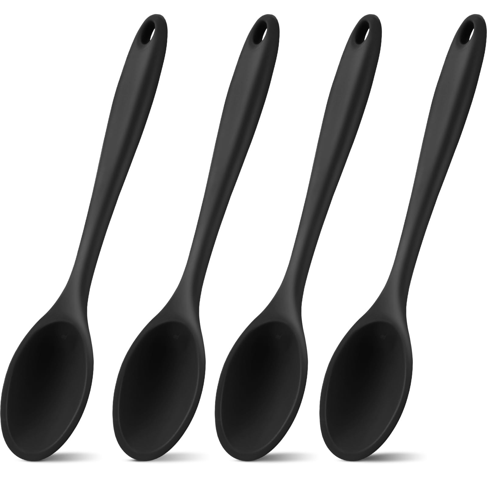 Shappy 4 Pieces Silicone Cooking Spoons 10.6 Inch Heat Resistant Kitchen Spoons for Mixing, Servi... | Amazon (US)