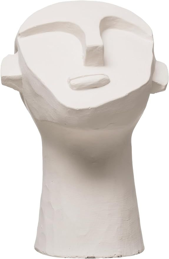 Bloomingville 8.25" H Cement Face Sculpture, White | Amazon (US)