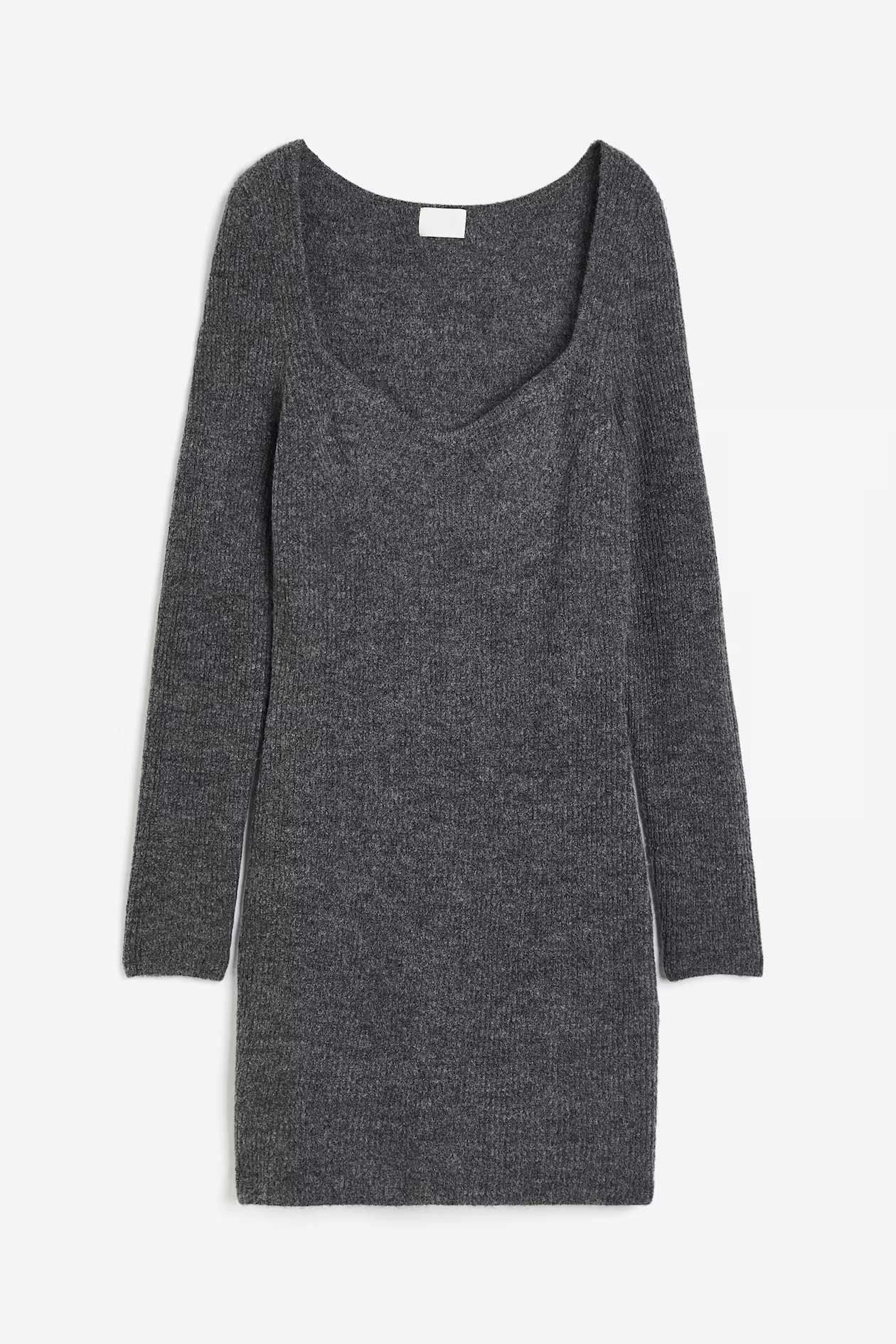 Rib-knit Dress - Dark gray melange - Ladies | H&M US | H&M (US + CA)