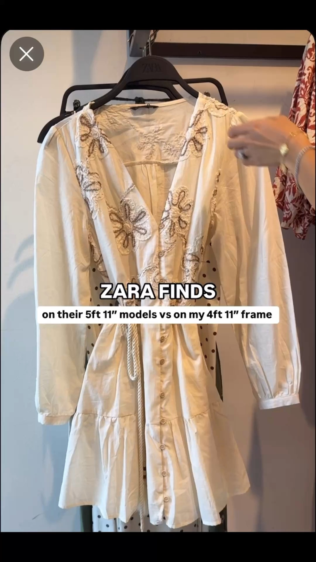 Zara dresses try-on models vs petite frame (I'm a little under 5 feet tall) everything here is size XS except the yellow dress which runs small

1. Ivory cotton embroidered dress XS. lined, lightweight, looser fit with a rope belt to cinch in the waist. Wearing old Madewell sandals.

2. Green cotton embroidered dress XS with adjustable straps and tie back, elastic stretch waist. Would be maternity friendly and nursing friendly.

3. linen polka dot ruffle dress XS

4. yellow crinkle midi dress with dip back size Small, this one runs small with stretch. wearing with nippies

5. green drape dress with hardware and side slit XS. Elegant figure grazing cut for summer events

Vacation style, summer travel, europe trip outfits, petite maxi and midi dresses 

 

#LTKParties #LTKTravel #LTKPetite