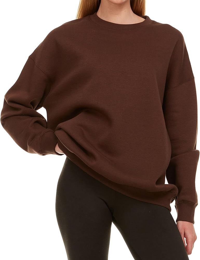 Oversized Sweatshirt for Women – Crewneck Fleece Pullover Sweatshirt Plus Size Included | Amazon (US)