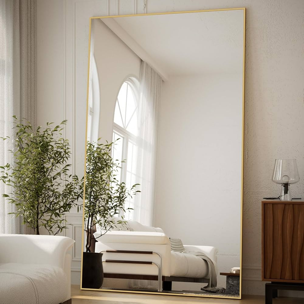 BEAUTYPEAK Übergroßer Großer Ganzkörperspiegel 102x218 cm, Bruchsicher Standspiegel Hängend ... | Amazon (DE)