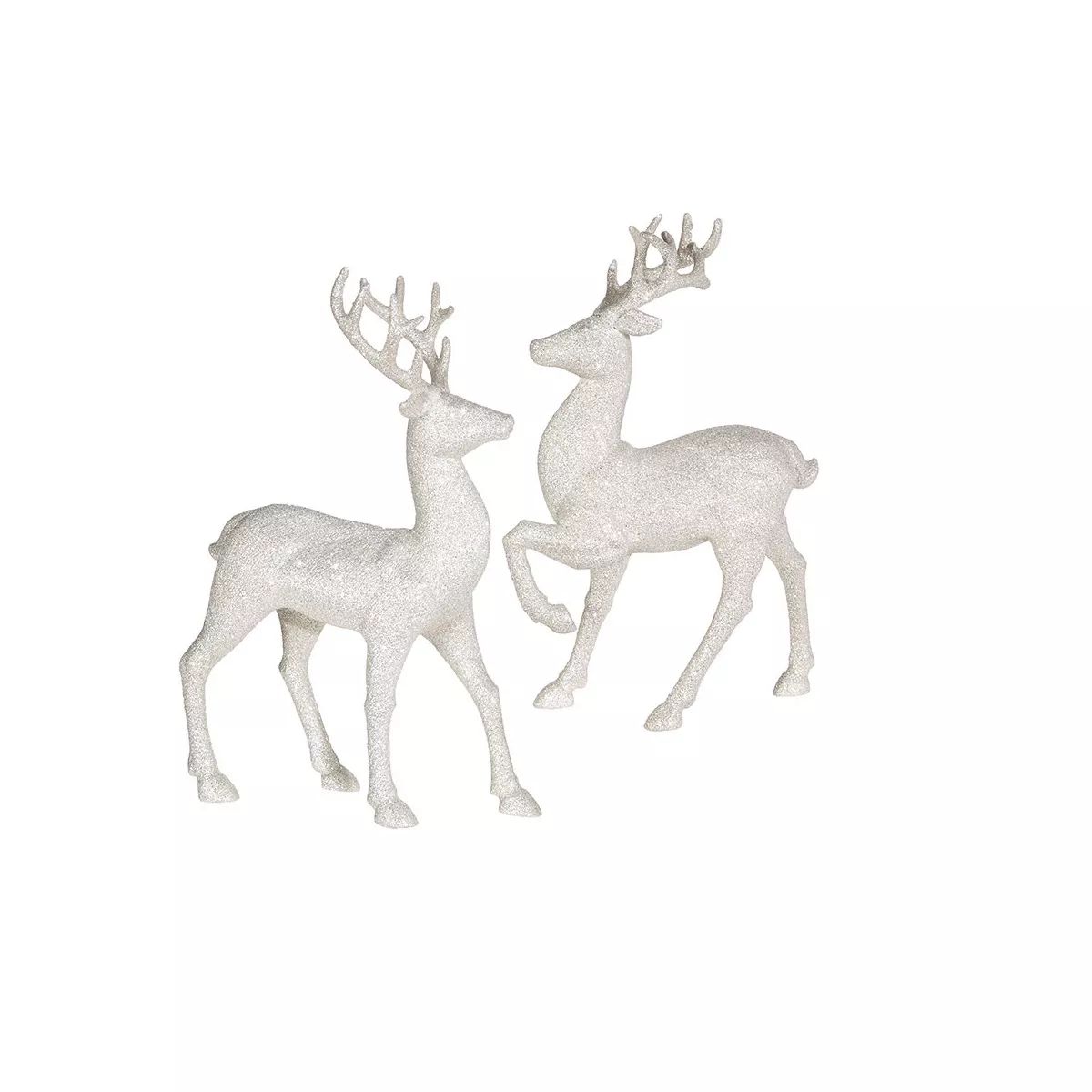 Raz Imports 12.75" Frosted White Glitter Standing Reindeer Christmas Figure | Target