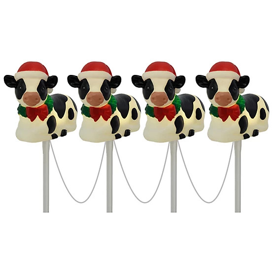 Red Shed  Battery-Powered LED Blow Mold Christmas Cow Pathway Lights, 4 pk. | Tractor Supply