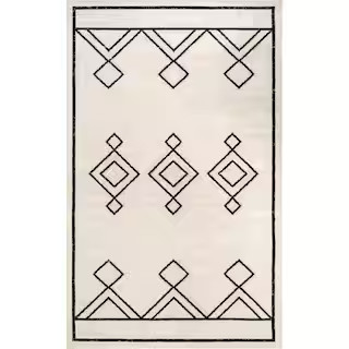 nuLOOM Saniyah Diamond Drop Gray 8 ft. x 10 ft. Area Rug ECRK10A-8010 - The Home Depot | The Home Depot