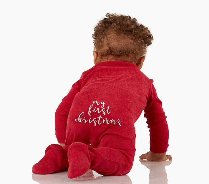 My First Christmas Organic Nursery Pajama | Pottery Barn Kids