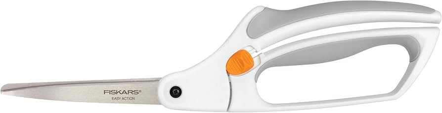 Fiskars Softgrip All-Purpose Scissors, Stainless Steel, White/Orange, 26 cm | Amazon (US)