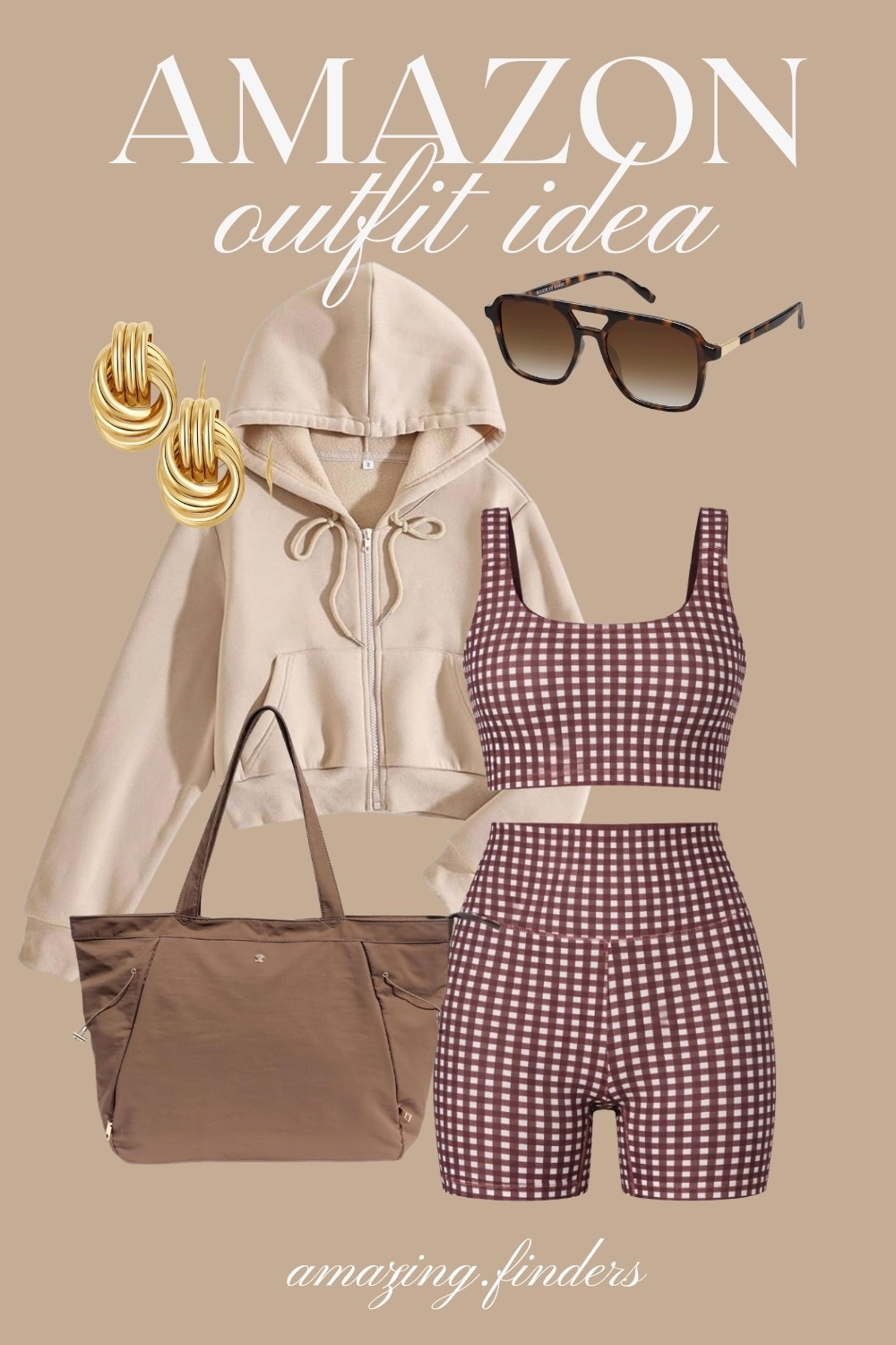 LOFAAC Women Fleece Full Zip Up Cropped Hoodie Sweatshirt 90s Long Sleeve Drawstring Hooded Crop Jacket Top with Pockets,
Aoysky Womens Workout Gingham 2 Piece Outfits Padded Open Back Crop Tank High Waist Sports Shorts Sets Yoga Matching Sets,
ESVAN Yoga Tote Bag for Women Shoulder Bags Drawstring for Office Workout Travel Carryall Pilates Gym and Beach,
SHERLOVE Trendy Gold Plated Knot Earrings for Women Chunky Statement Drop Dangle Earrings Lightweight Hypoallergenic Fashion Accessories Gold Jewelry Gifts for Womens,
SOJOS Retro Aviator Sunglasses for Women Men,Trendy Rectangle Womens Mens Shades Sun Glasses SJ2202

Follow my LTK @amazingfinders on the @shop.LTK app to view this post and get my exclusive app-only content!

#liketkit 
@shop.ltk
https://liketk.it/673si

#LTKfitnessgoals #LTKActive
