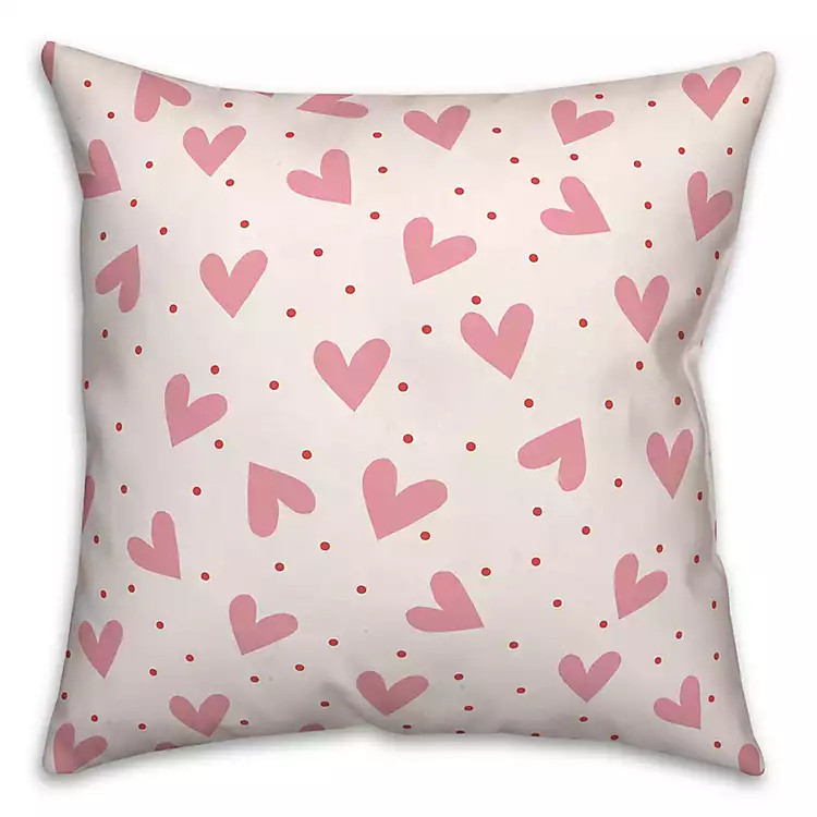 New! Polka Dot Hearts Throw Pillow | Kirkland's Home