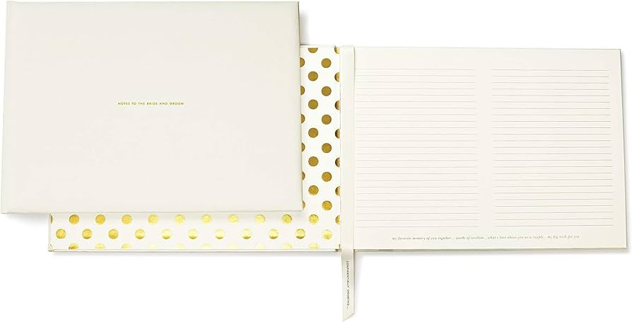 Kate Spade New York Wedding Guest Book, Bridal Journal Includes 17 Lined Pages, 35 Blank Cards an... | Amazon (US)