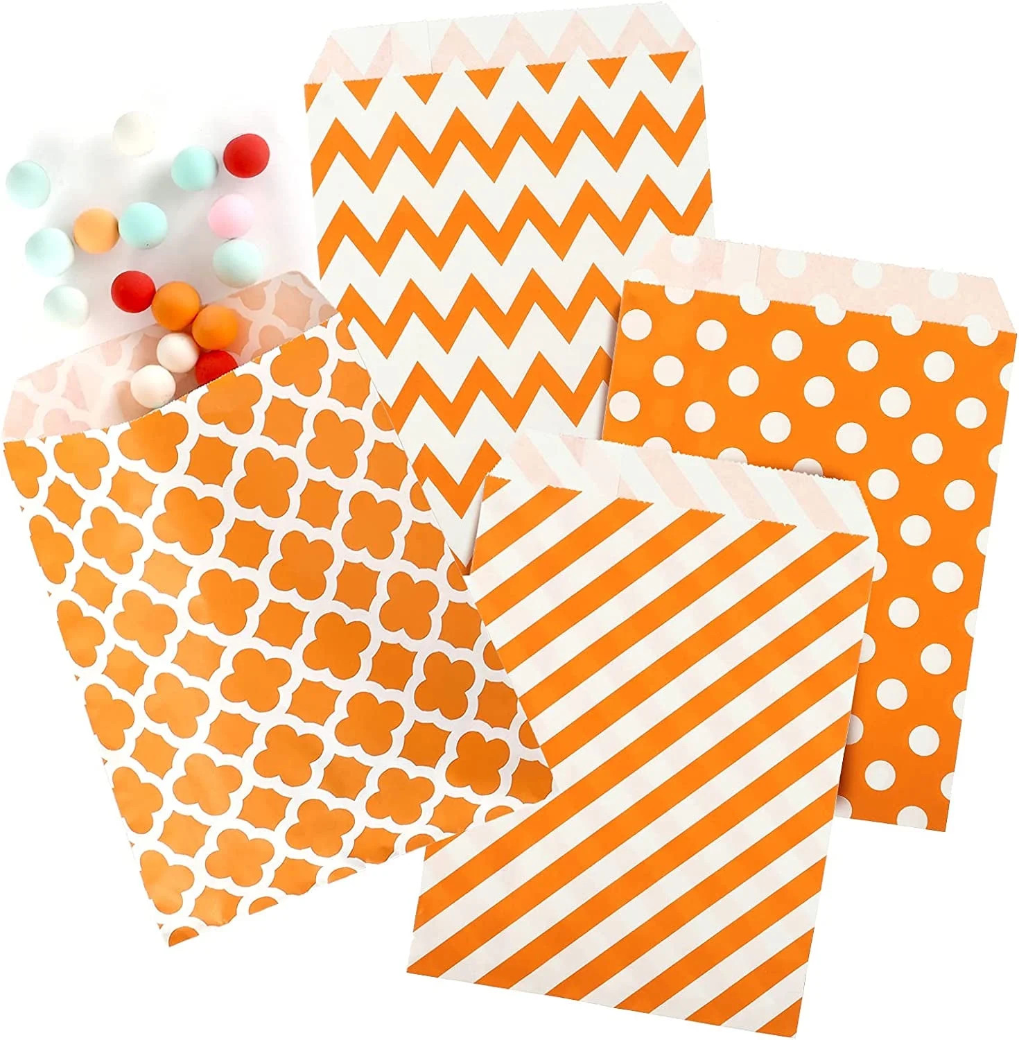 Naler Pack of 100 Small Halloween Candy Paper Bags,Trick-or-Treat Bags for Kids Adult Party Favor... | Walmart (US)