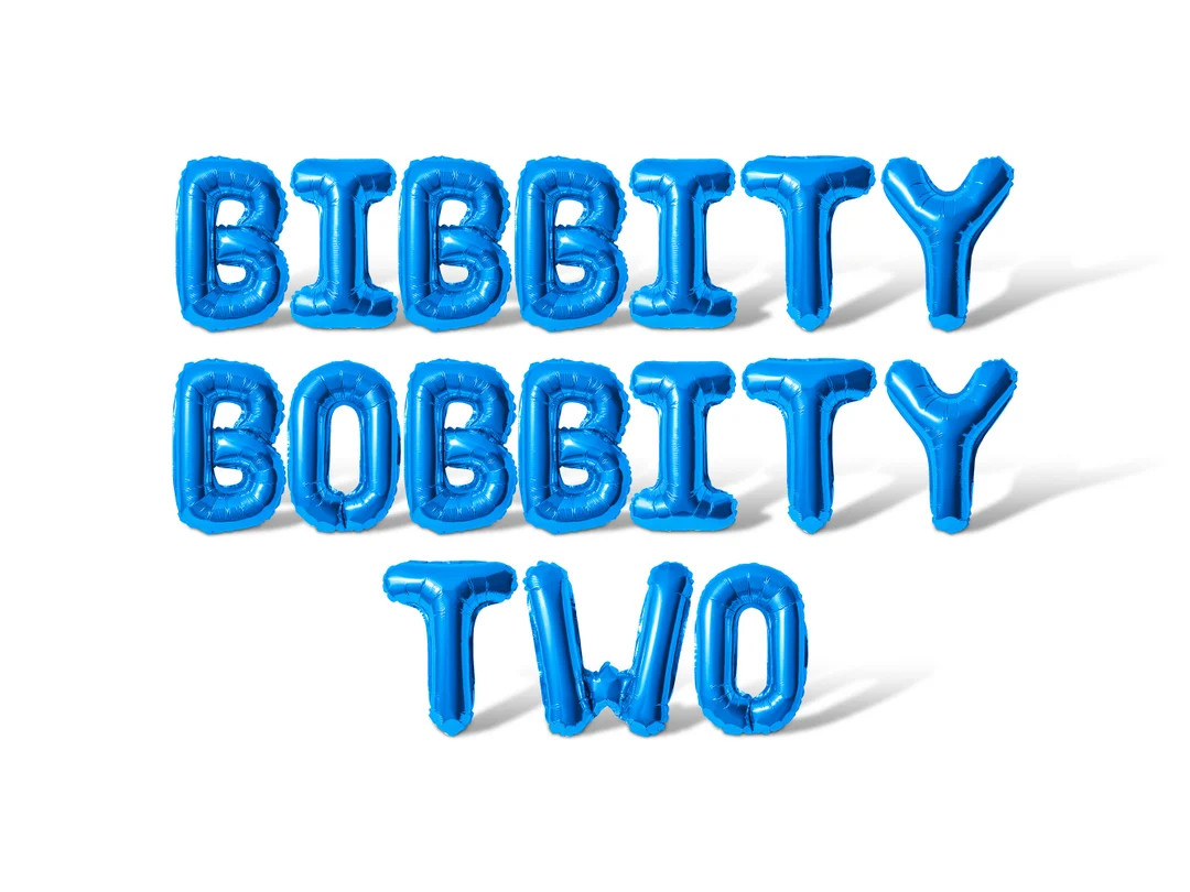 BIBBITY BOBBITY TWO Letter Balloon Banner 10 Color Options 2nd Birthday Party Supplies Kids Party... | Etsy (US)