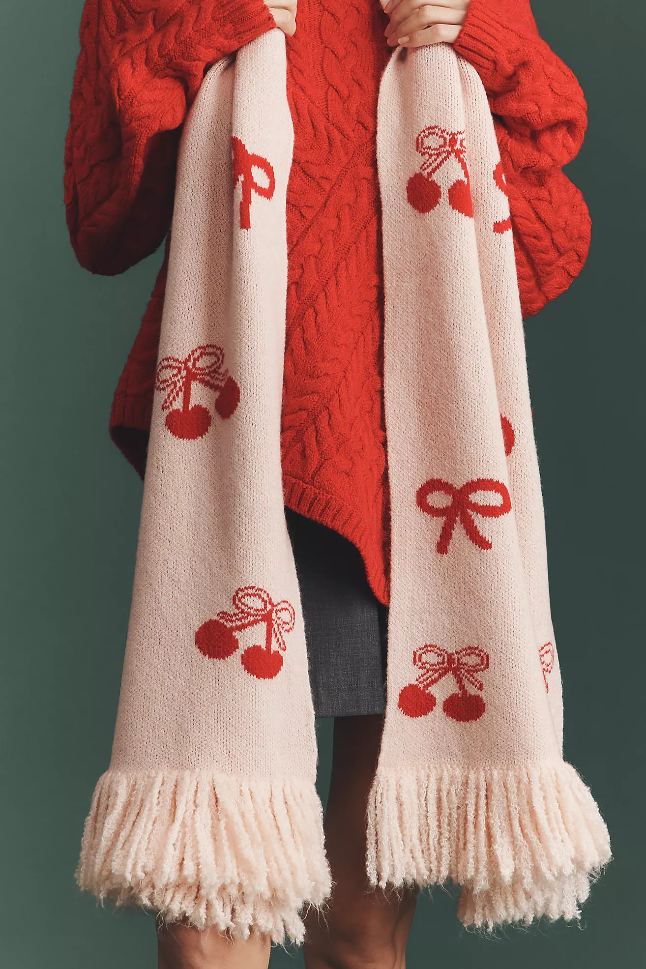 By Anthropologie Cherry Bow Scarf | Anthropologie (US)
