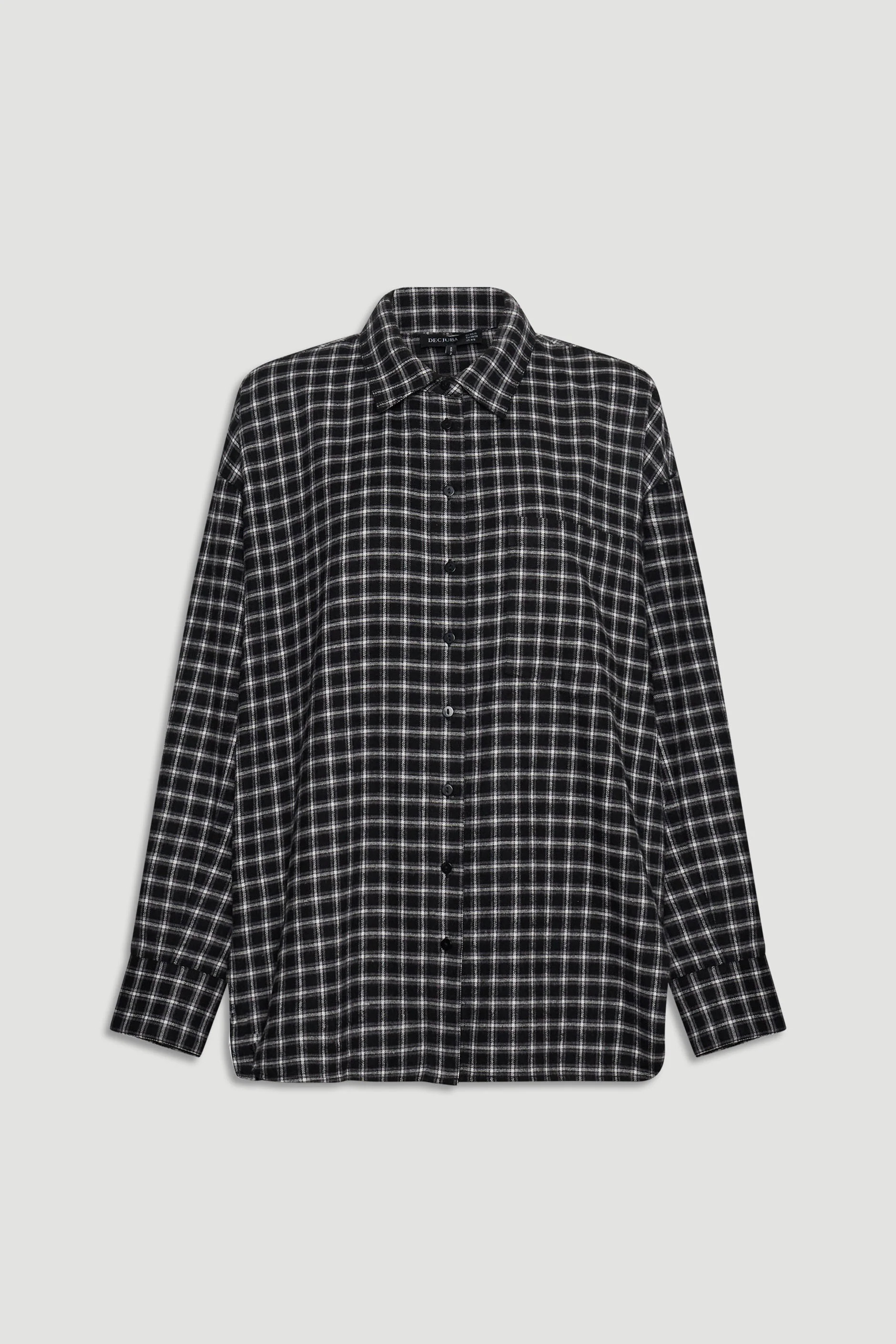 Lori Flannel Shirt - Black Micro Check | DECJUBA