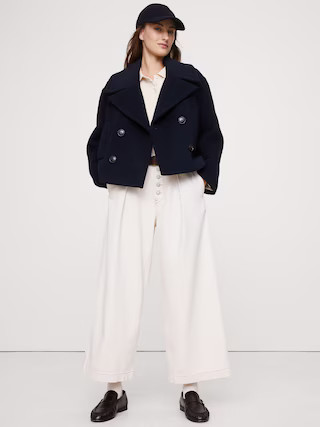 Italian Melton Wool-Blend Peacoat | Banana Republic (US)