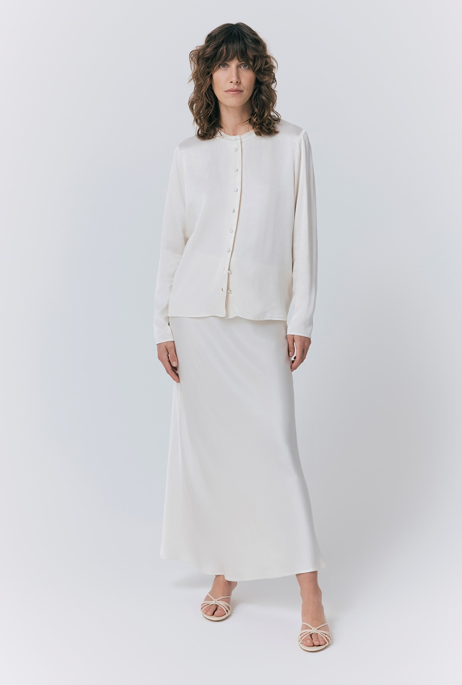 Emma Satin Midi Slip Skirt | Ghost