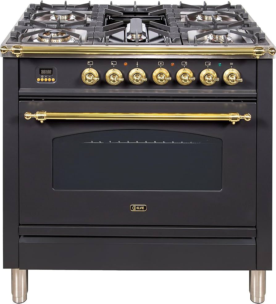 ILVE UPN76DVGGVS Nostalgie Series 30 Inch Freestanding All Gas Range with Natural Gas 5 Sealed Br... | Amazon (US)