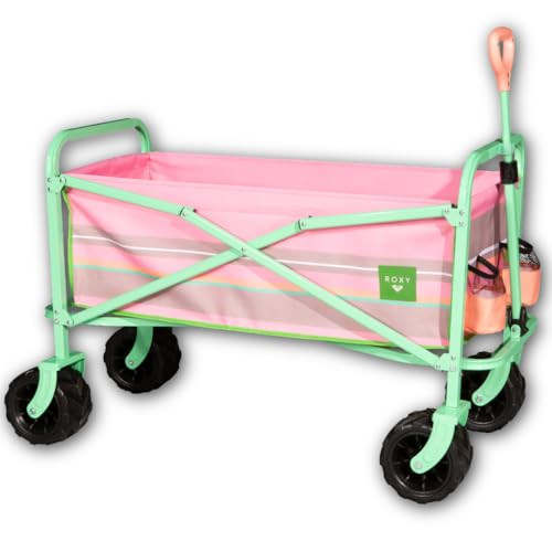 Roxy Folding Beach Wagon Cart – Heavy-Duty Collapsible Utility Wagon with All-Terrain Wheels, Large Storage Capacity, and Adjustable Handle – Ideal for Beach, Camping, and Outdoor Adventures | Amazon (US)