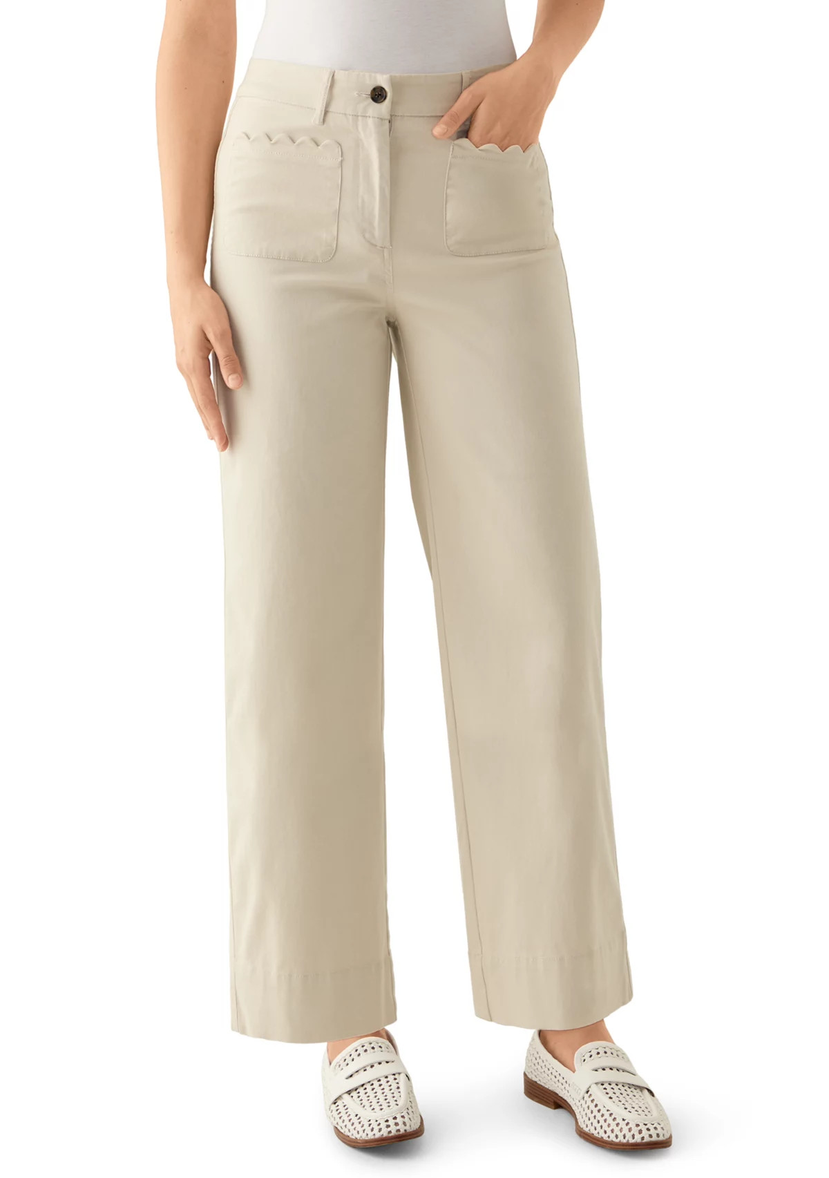 Women's Scallop Twill Pants | Belk