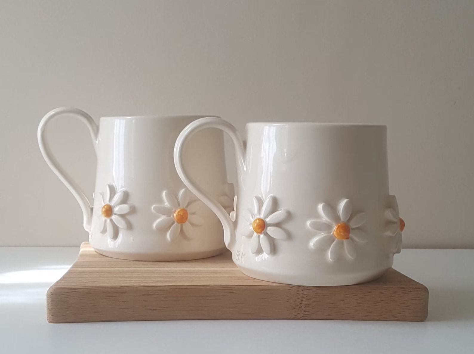 Handmade Ceramic mug Daisy Coffee mug Pottery mug Studio | Etsy | Etsy (US)