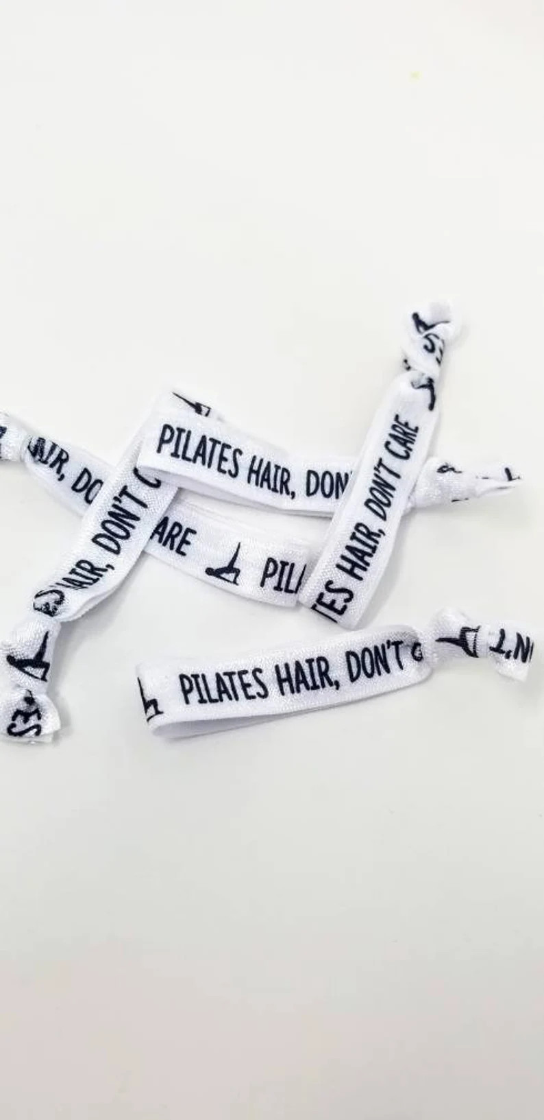 5, 10, or 25 Ties - Pilates Hair, Don't Care - Great to Use as Hair Ties, Bracelets, Mat Ties, Cu... | Etsy (US)