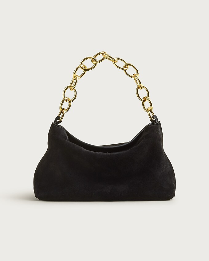Berkeley small chainlink shoulder bag in suede | J. Crew US