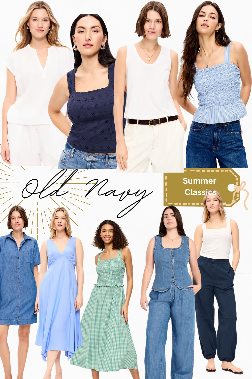 Summer basics 60% off at Old Navy today! I love the gauzy tops. Light and breezy for summer. 
Now is your time to stock up on your summer staples.  

 #LTKootd #LTKOver40 #LTKMidsize