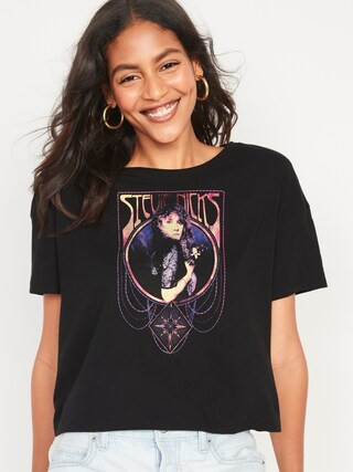 Short-Sleeve Cropped Licensed Pop Culture T-Shirt for Women | Old Navy (US)
