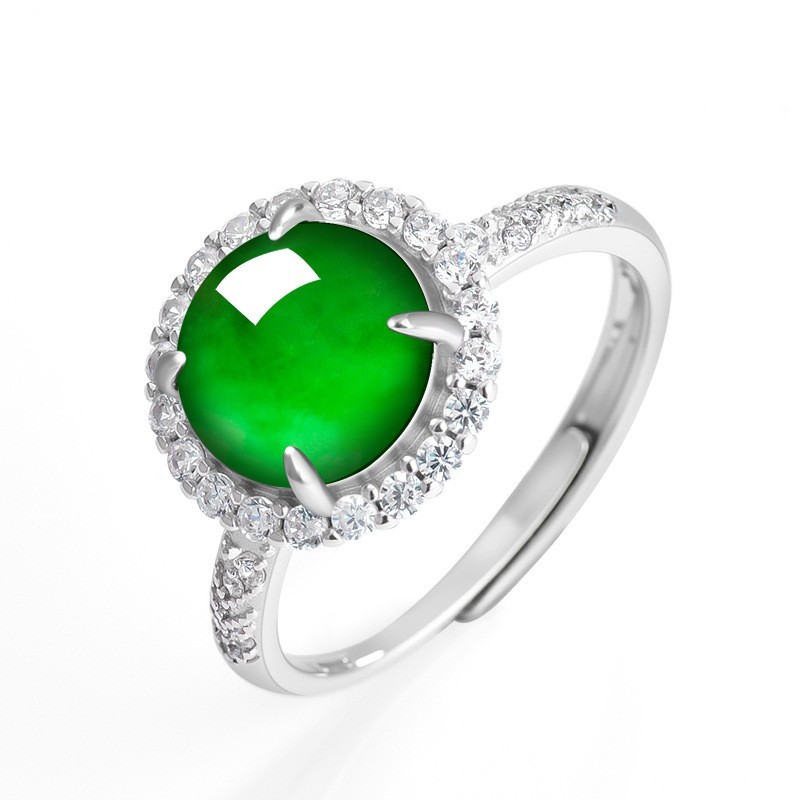 Natural A-grade jadeite green egg face ring and jade ring | eBay | eBay US