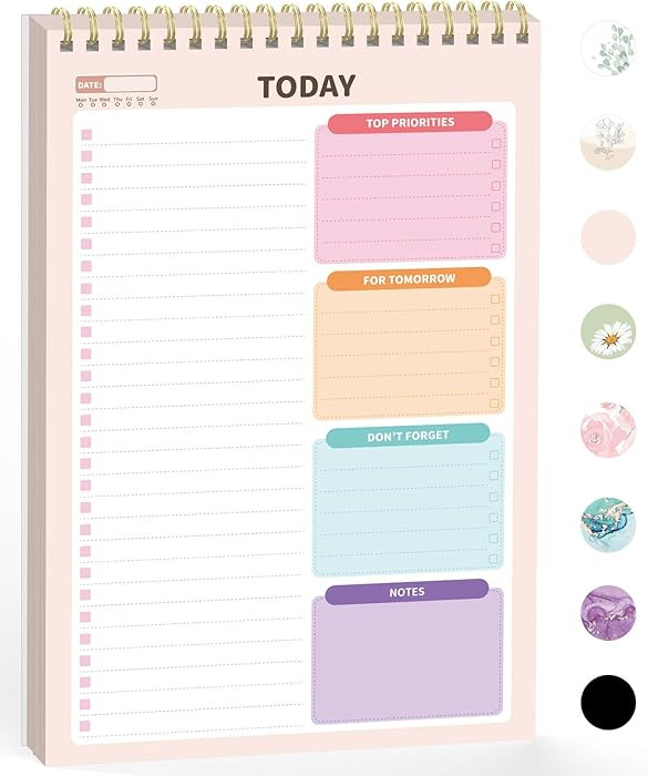 Forvencer To Do List Notepad (6.5 x9.8), To Do List Notebook for Work, Undated Daily Planner Orga... | Amazon (US)