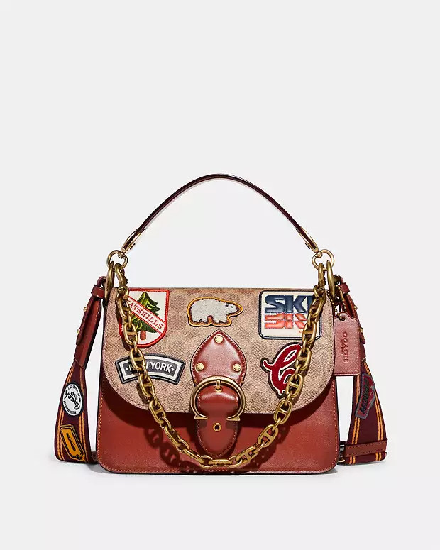Beat Shoulder Bag In Signature Canvas With Patches | Coach (US)