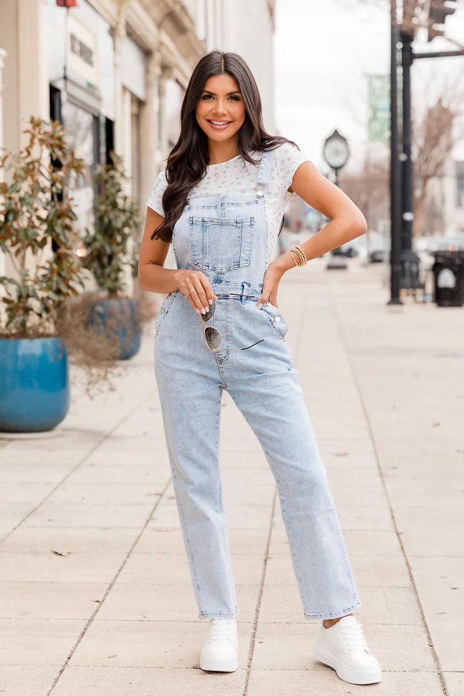 My Favorite Stretchy Overalls | Pink Lily