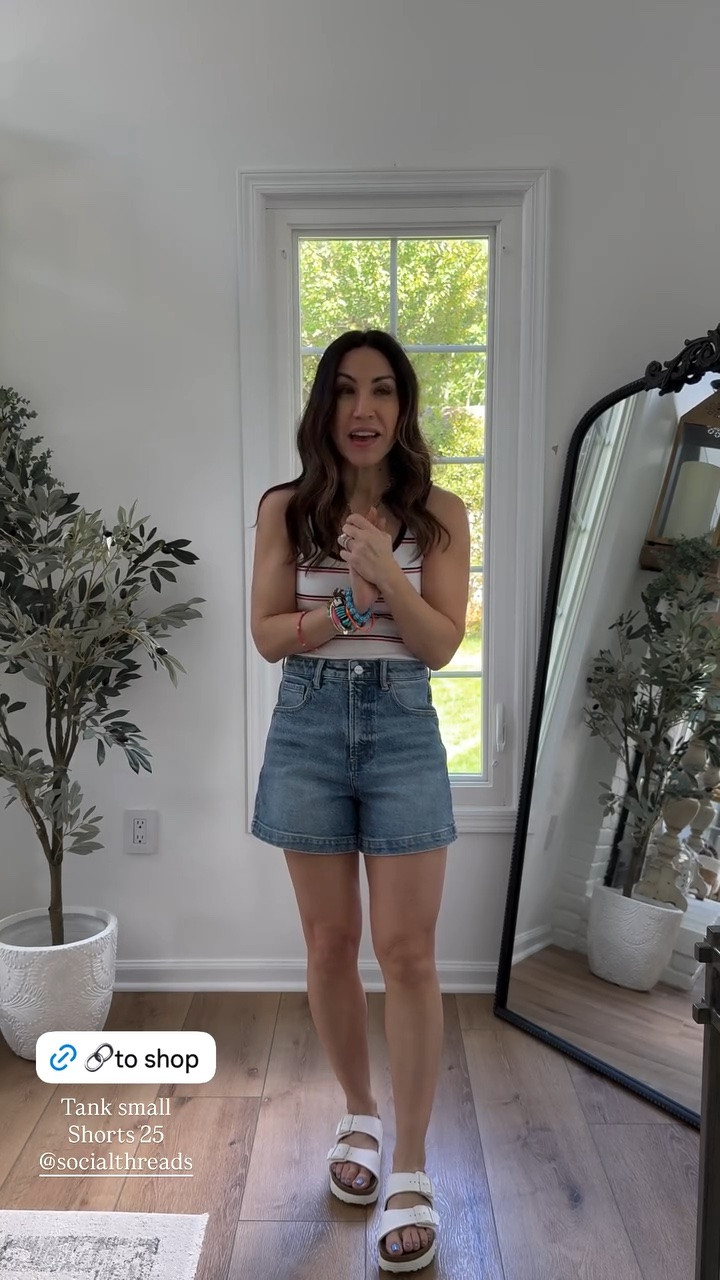 25. Denim shorts. Small tank top.

#LTKOver40