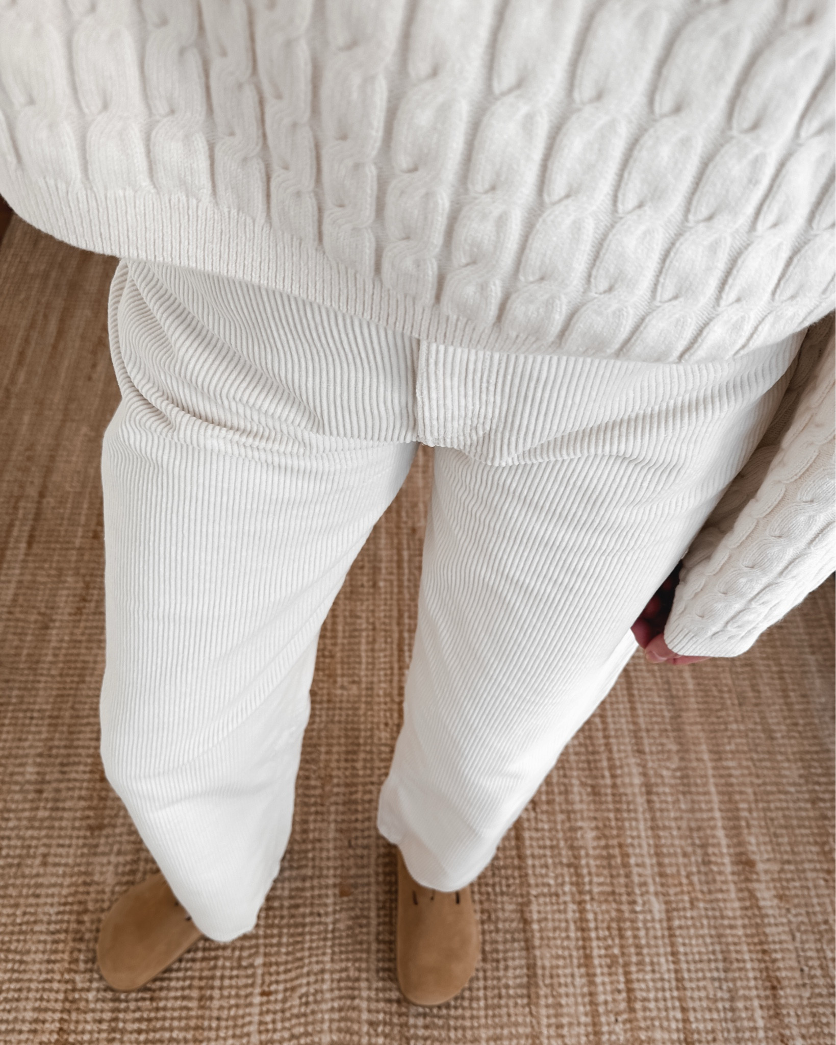 Textures - corduroy trousers and cable knit (also linked some alternatives)