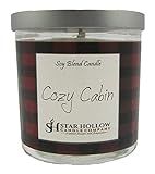 Star Hollow Candle Co Cozy Cabin Small Silver Lid Jar Candle, White | Amazon (US)