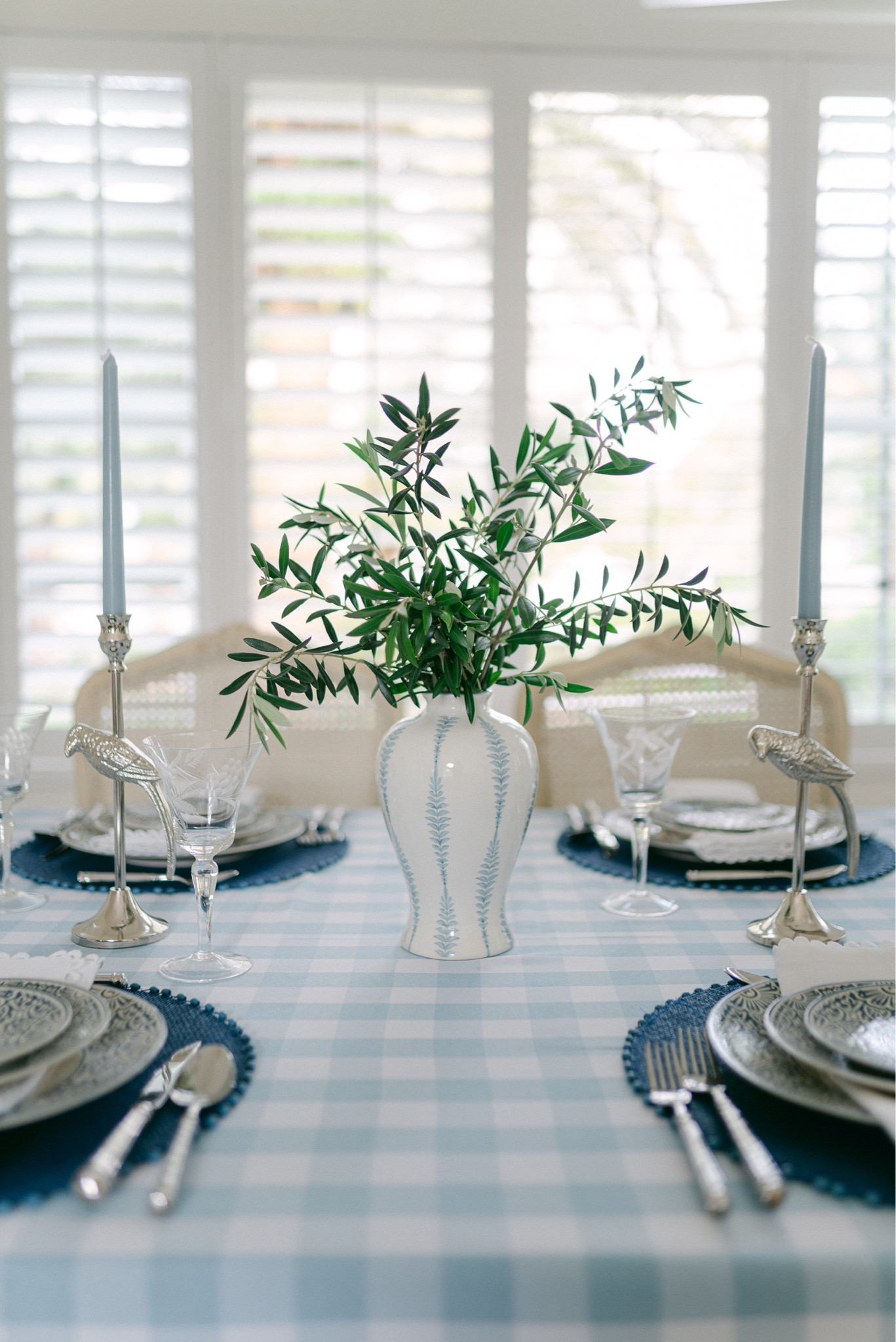 Blue fern vase and green olive branches.
🫠💕

#LTKHome