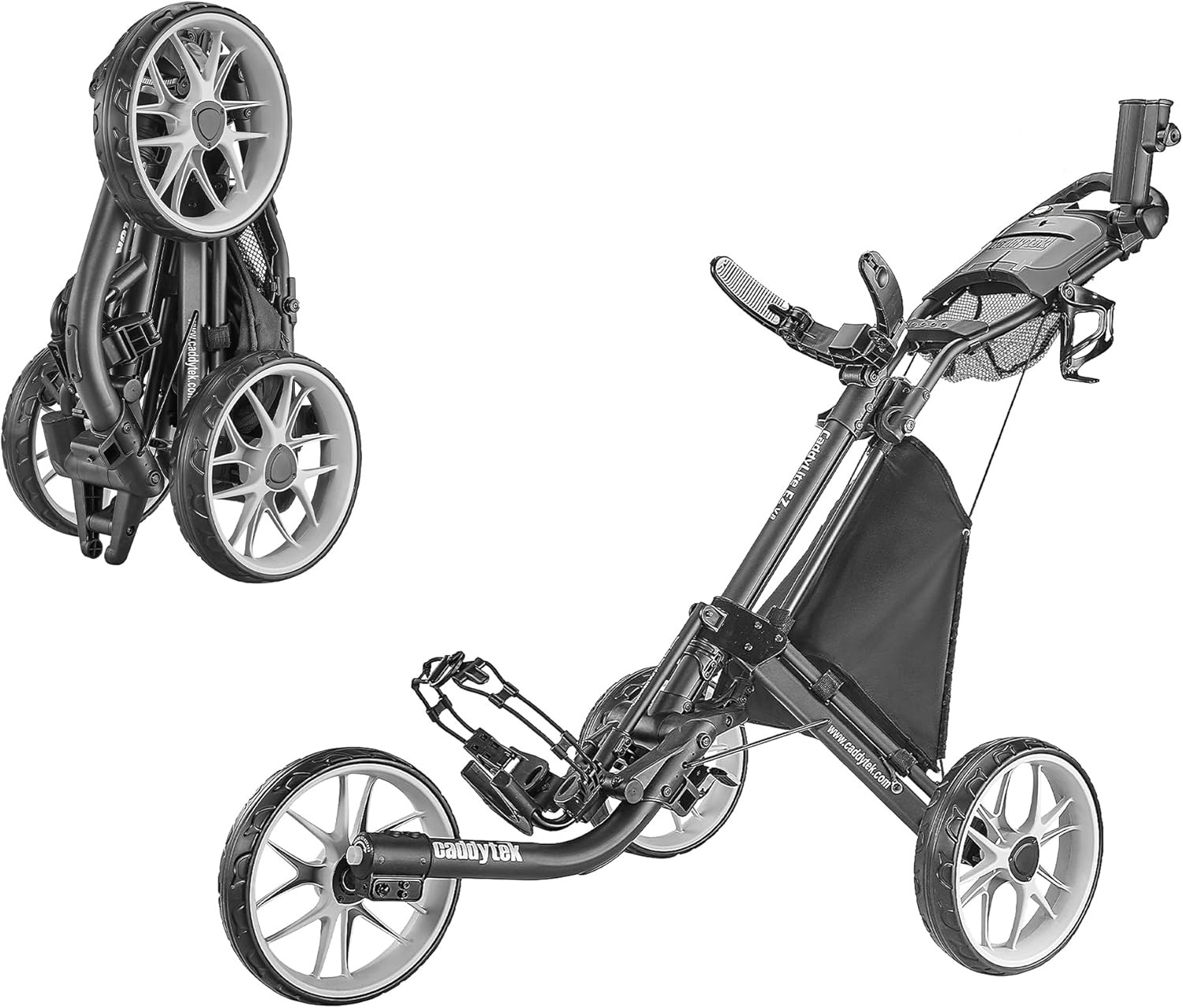 Caddytek CaddyLite EZ V8 3 Wheel Golf Push Cart - Golf Trolley Foldable Collapsible Lightweight P... | Amazon (US)