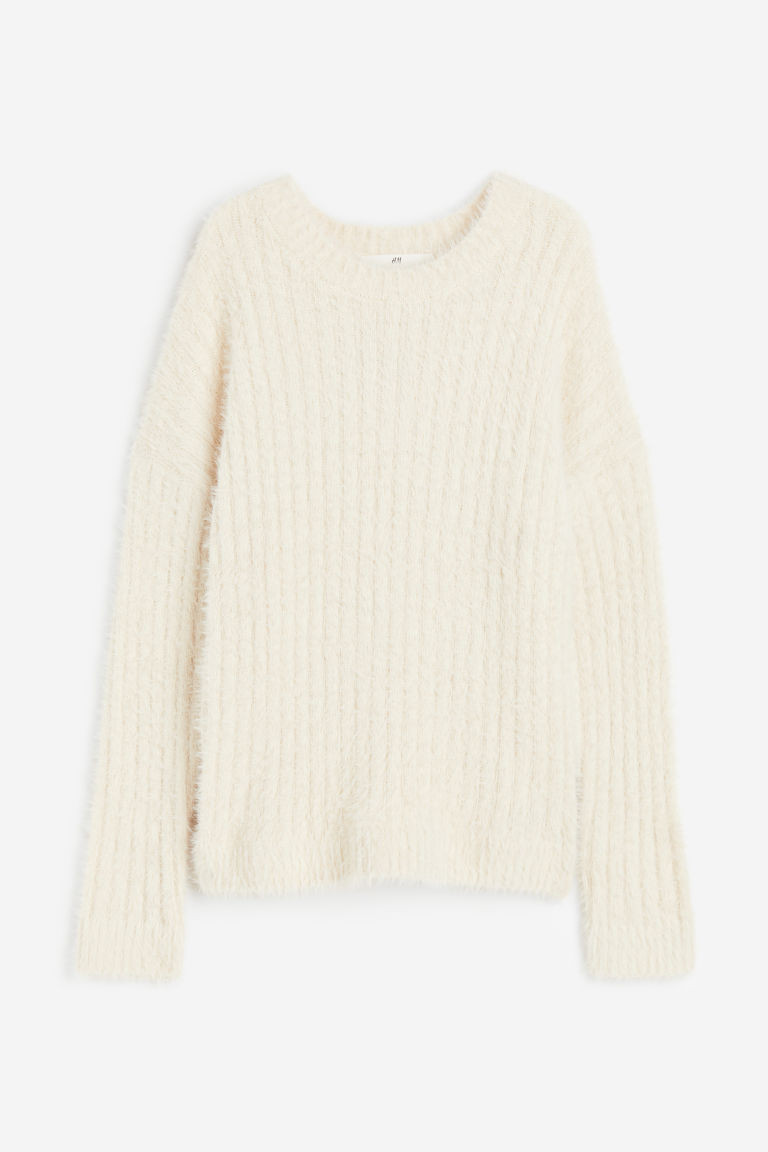H & M - Fluffy Sweater - Beige | H&M (US + CA)
