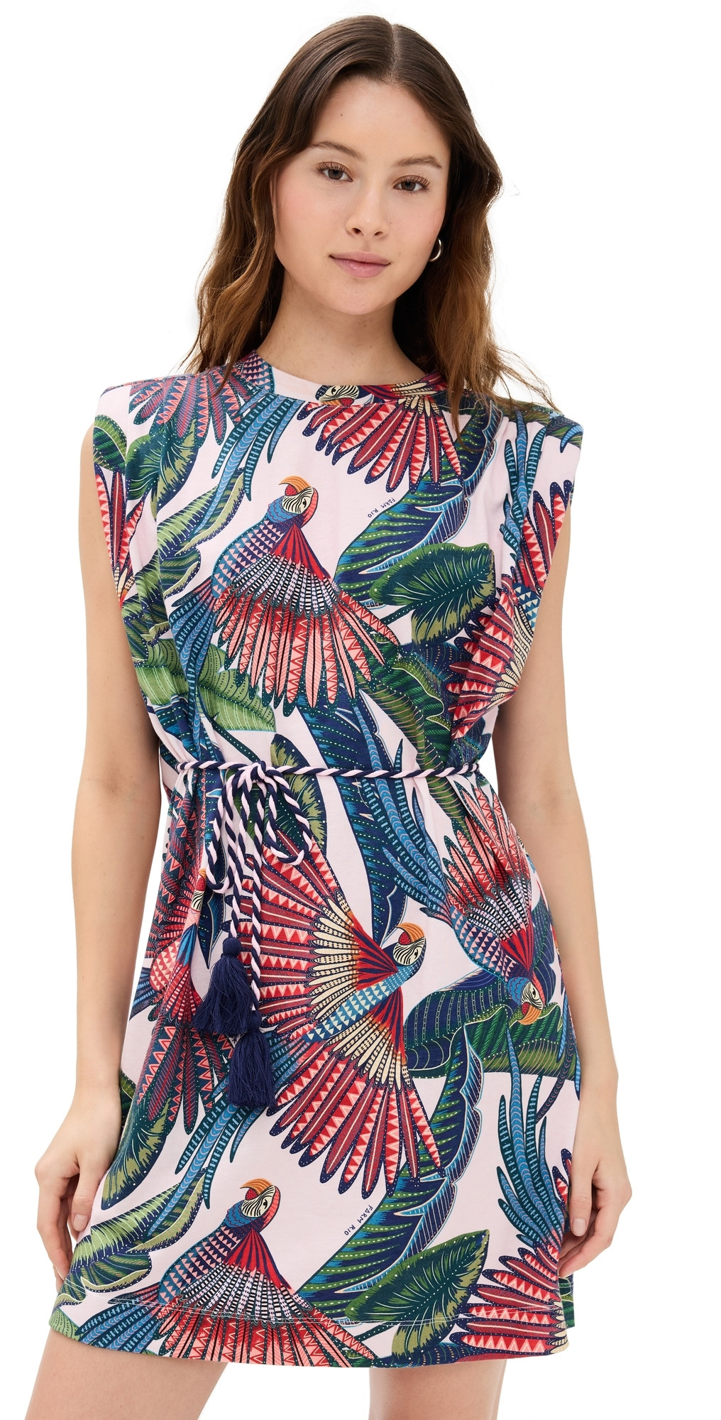 FARM Rio Macaw Flight Mini T-Shirt Dress Macaw Flight Pink XS | Shopbop